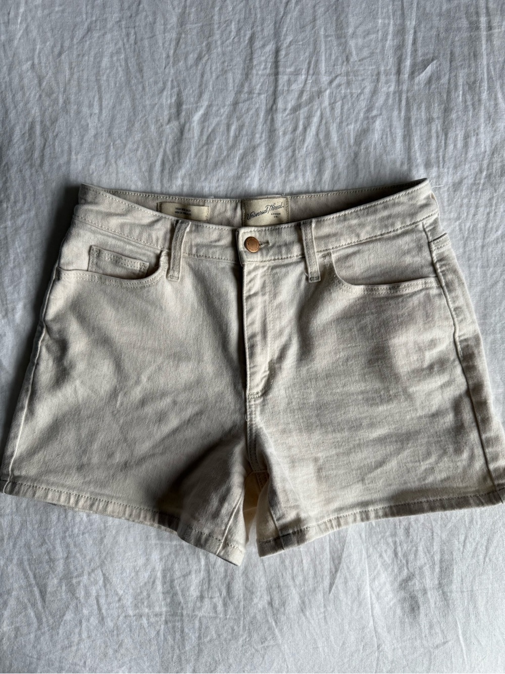 Universal Thread Cream High-Rise Denim Shorts